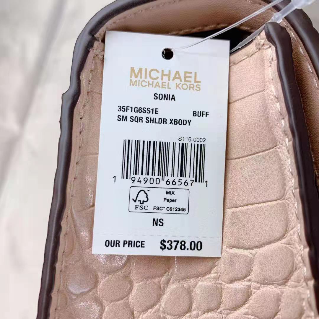 Michael Kors 35F1G6SS1E Sonia Small Shldr Crossbody Bag In Buff Michael Kors 35F1G6SS1E Sonia Small Shldr Crossbody Bag In Buff